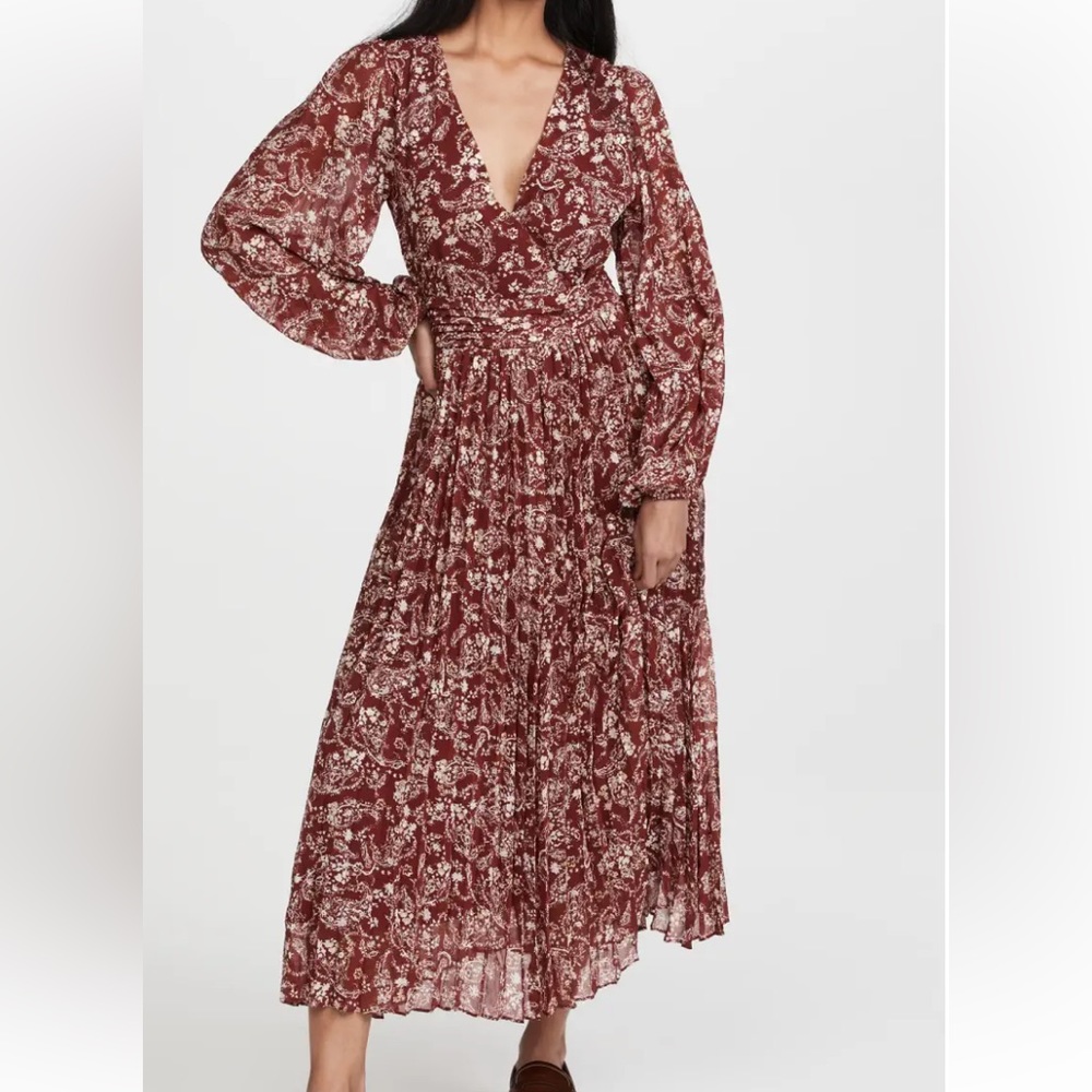 Paisley Print Pleated Dress size S